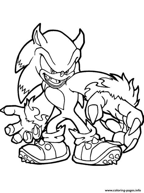 evil sonic coloring page  printable coloring pages  kids