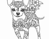 Chihuahua Coloring Pages Cute Puppy Printable Drawing Etsy Getdrawings sketch template