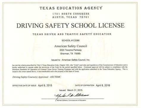 defensive driving   texas printable certificate