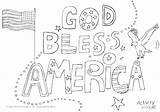Coloring America Pages Tennessee God Bless Colouring July Activities Flag Printable Color State 4th Patriotic Kids Getcolorings Adult Learning Summer sketch template