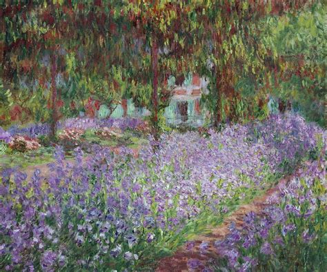 Irises In Monets Garden Painting By Claude Monet