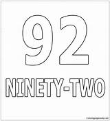 Pages Number Ninety Coloring Two Numbers Adults sketch template