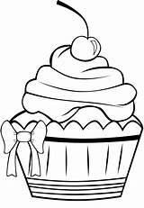 Coloring Cupcake Clipart Pages Clipground Birthday Cupcakes sketch template