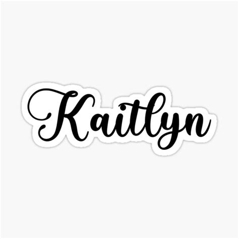 kaitlyn  handwritten calligraphy sticker  sale