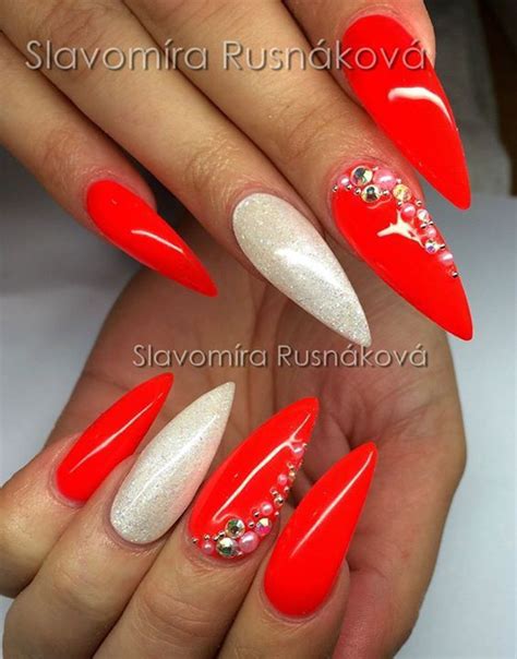French Nails Image By Zsa Brown On Things To Wear Red Gel Nails Nails