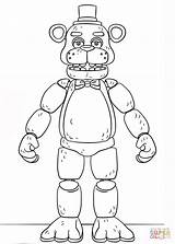 Coloring Freddy Fnaf Pages Golden Toy Printable Drawing Paper sketch template