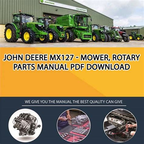 john deere mx mower rotary parts manual   service manual repair manual