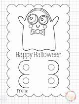 Coloring Halloween Cricut Cards Card sketch template