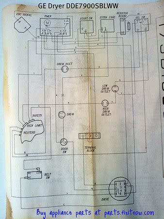 ge dryer ddesblww wiring diagram fixitnowcom samurai appliance repair man