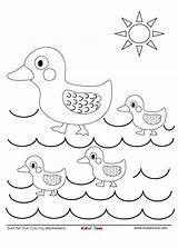 Ducklings Ducks Kidzezone sketch template