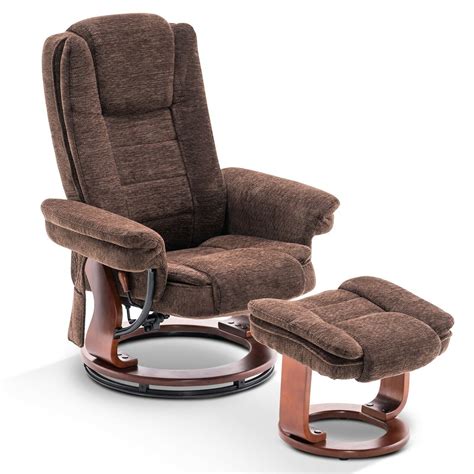 mcombo recliner chair with ottoman fabric accent chair with vibration