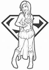 Supergirl Coloring Pages Superman Printable Drawing Kids Super Girl Print Superhero Superwoman Colouring Book Comic Template Girls Color Sheets Cartoon sketch template