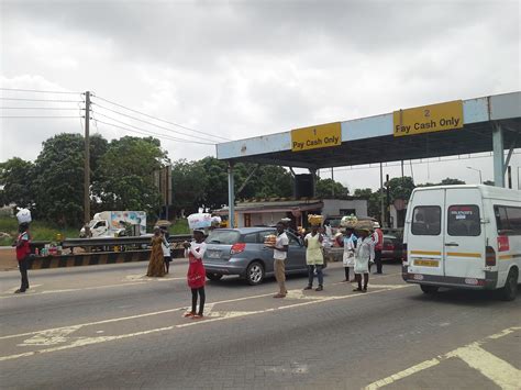 alleged npp supporters   tema motorway toll booth