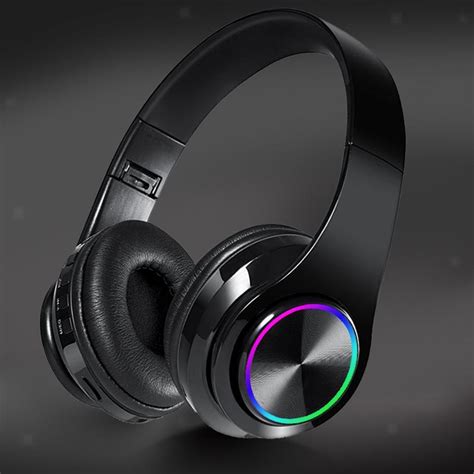 bluetooth headphone  ear wireless gaming headset  mic cool led light ebay
