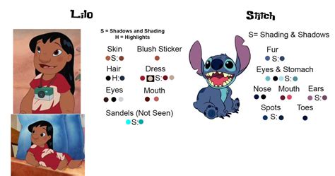 color guide lilo  stitch  retro  deviantart