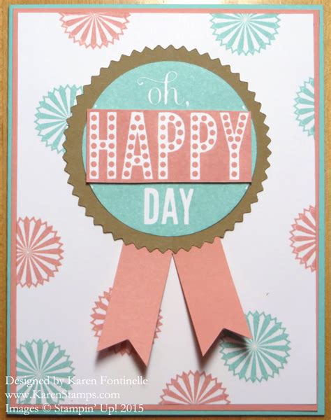 starburst sayings happy day card stamping  karen