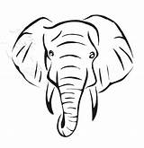 Elephant Head Face Drawing Template Clipart Clipartbest sketch template