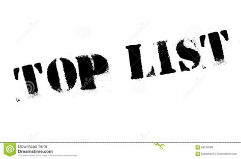 top list rubber stamp stock photo image  roll inventory
