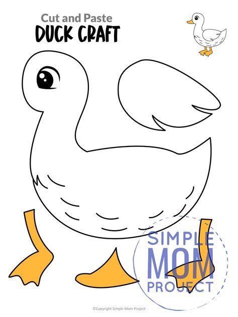printable duck craft template simple mom project