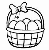 Easter Basket Coloring Egg Draw Drawing Pages Clipart Printable Bucket Color Netart Print Carton Picnic Drawings Clip Bunny Sketch Template sketch template