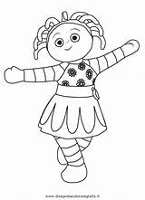 Upsy Daisy Piggle Iggle Pages Coloring Colouring Outline Colour Template Night Garden sketch template