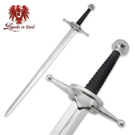 Medieval Renaissance Era Carbon Steel Two Handed Great Sword Budk