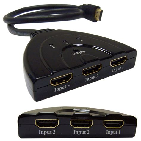 hdmi selector cable  hdmi female input   hdmi male output