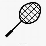 Badminton Coloring Racket sketch template