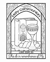 Communion Coloring Holy Kids Bible First Two School Pages Sheets Sunday Catholic Sizes 5x11 Church Journaling Tip 6x8 Card sketch template