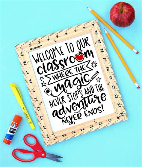 welcome to our classroom {free printable and svg file