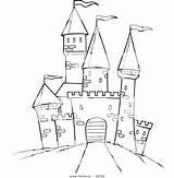 Castle Drawing Simple Disney Outline Coloring Cartoon Princess Kids Disneyland Pages Drawings Easy Printable Clipart Background Clip Castles Line Designs sketch template