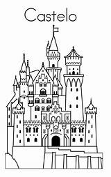 Neuschwanstein Castelo Schloss Malvorlage Colorare Zamek Disegni Castles Ausmalbild Malvorlagen Kolorowanka sketch template