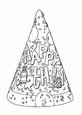 Colouring Birthday Happy Pages Hat Party Spreading Cheer Junction Mom sketch template