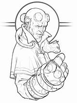 Hellboy Genial Rapaz sketch template