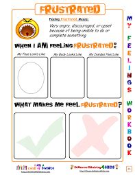 image result  frustration worksheets understanding emotions