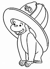 Coloring Curious George Pages Hat Firefighter Wear Printable Fireman Drawing Color Print Clipart Head Getdrawings Netart Popular Getcolorings Comments Coloringhome sketch template