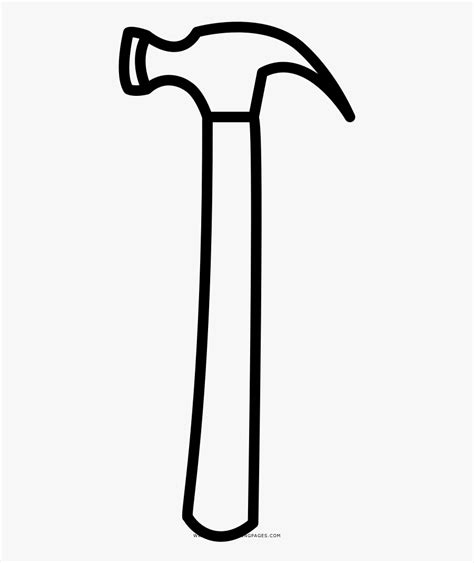 hammer coloring page clipart png   transparent clipart