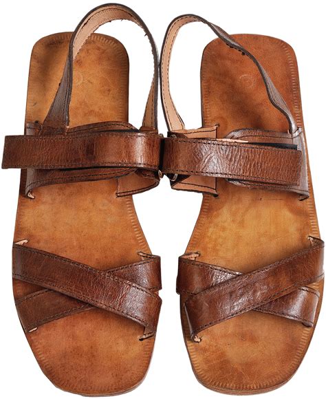 brown sandals  men  plain straps