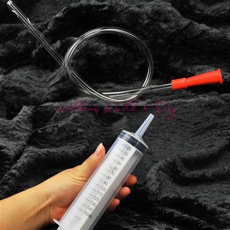 150ml Anal Cleaner Syringe 39cm Plastic Tubing Enemator Vaginal