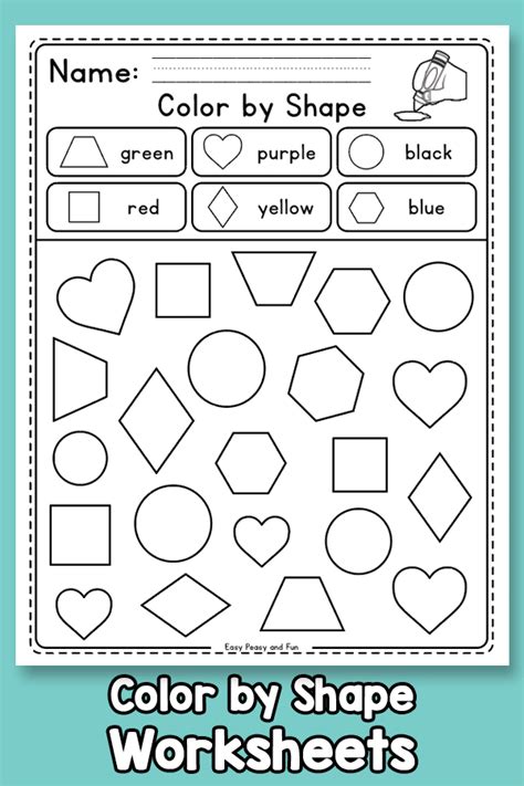 color  shape worksheets   shapes worksheets shape worksheets