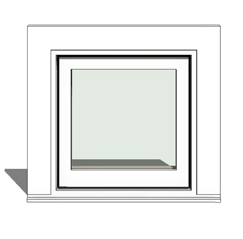 fixed revit  clad stationary casement window bimsmith market