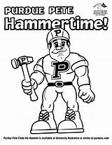 Purdue Coloring Pete Pages Logo Finds Hammer His Template sketch template