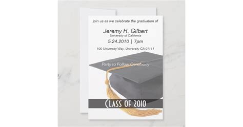 graduation cap invitations zazzle