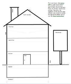 template  draw  house activity therapy worksheets art