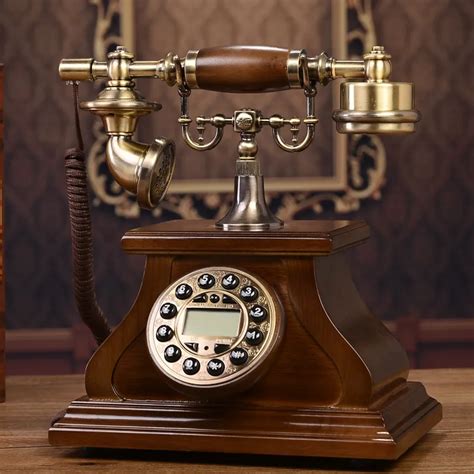 european style wooden antique telephone telephone retro home phone
