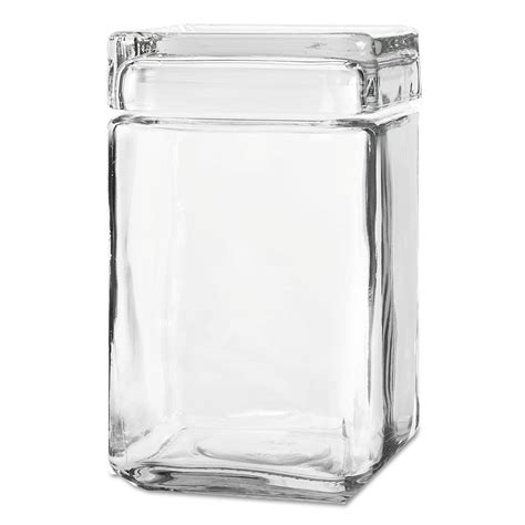 Stackable Square Glass Jar W Glass Lid By Anchor® Anh85588r