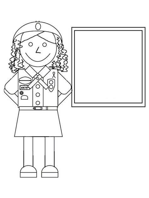 printable girl scout coloring pages