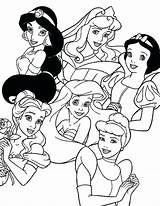 Baby Disney Coloring Pages Princesses Getdrawings Princess sketch template