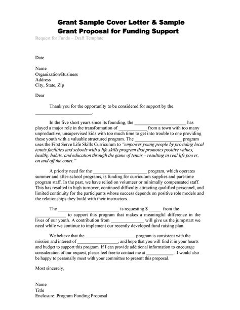 letter  support template  grant