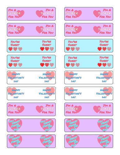 printable valentine lollipop tags printable templates